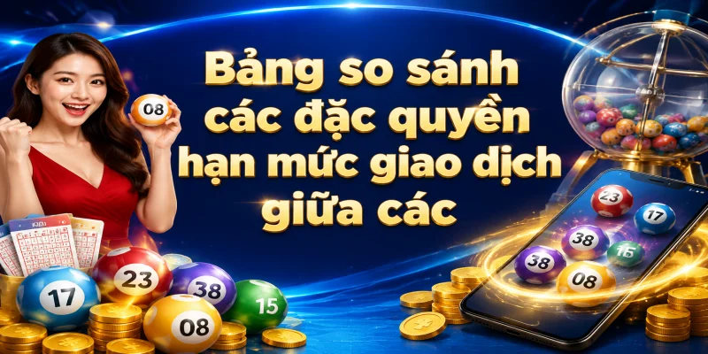 Bảng so sánh các đặc quyền hạn mức giao dịch giữa các cấp độ thành viên trực tuyến