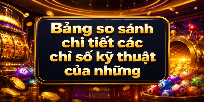 Bảng so sánh chi tiết các chỉ số kỹ thuật của những tựa game quay hũ nổi bật tại VNLOTO
