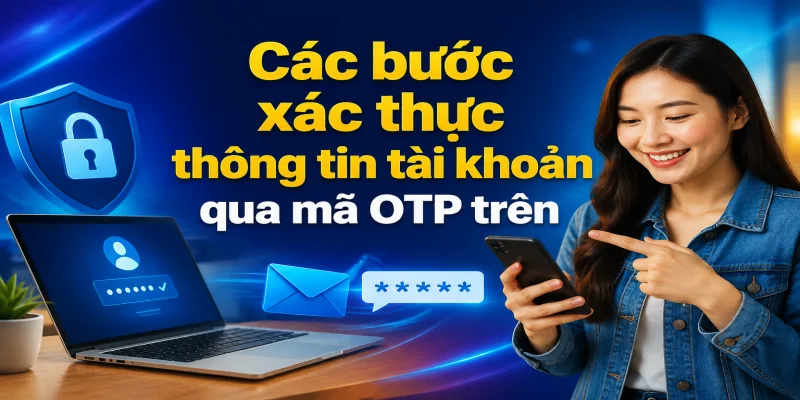 Các bước xác thực thông tin tài khoản qua mã OTP trên điện thoại di động
