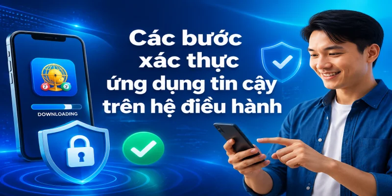 Các bước xác thực ứng dụng tin cậy trên hệ điều hành iOS giúp bảo mật tài khoản VNLOTO