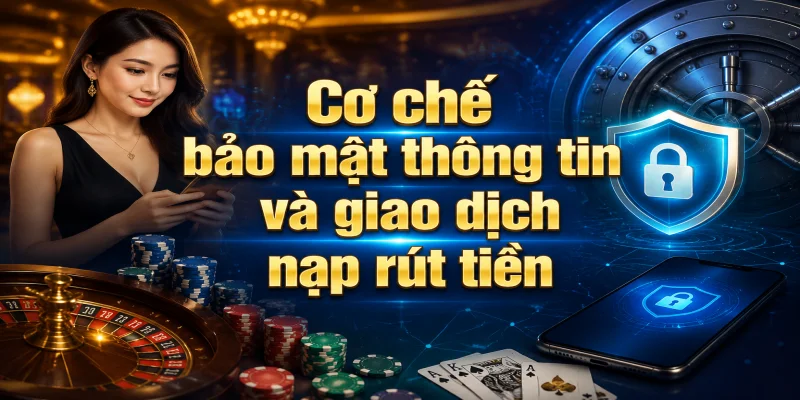 Cơ chế bảo mật thông tin và giao dịch nạp rút tiền nhanh chóng tại sòng bài trực tuyến.