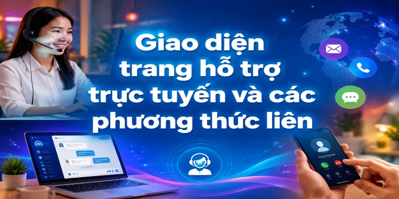 Giao diện trang hỗ trợ trực tuyến và các phương thức liên hệ vnloto chính thức của nhà cái