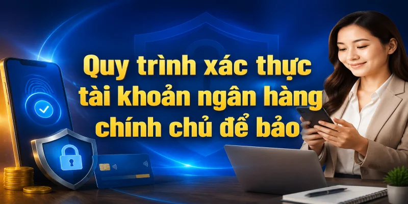Quy trình xác thực tài khoản ngân hàng chính chủ để bảo mật dòng tiền.