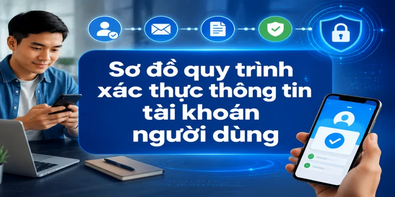 Sơ đồ quy trình xác thực thông tin tài khoản người dùng mới tại hệ thống nhà cái